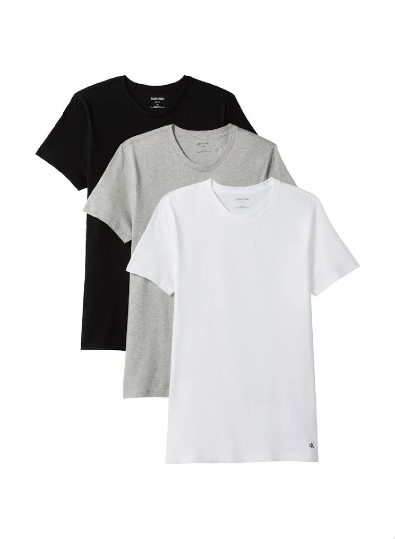 3 Pack Crewneck T-Shirts - Cotton Classics