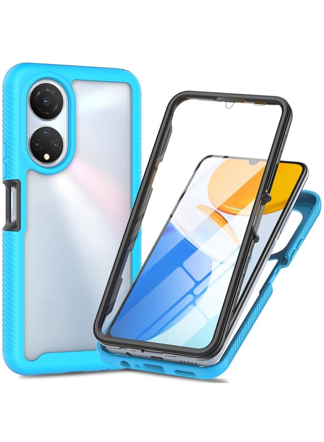 Green Tiger Honor X7 Starry Sky Full Body Hybrid Shockproof Phone Case Light Blue - Image 1