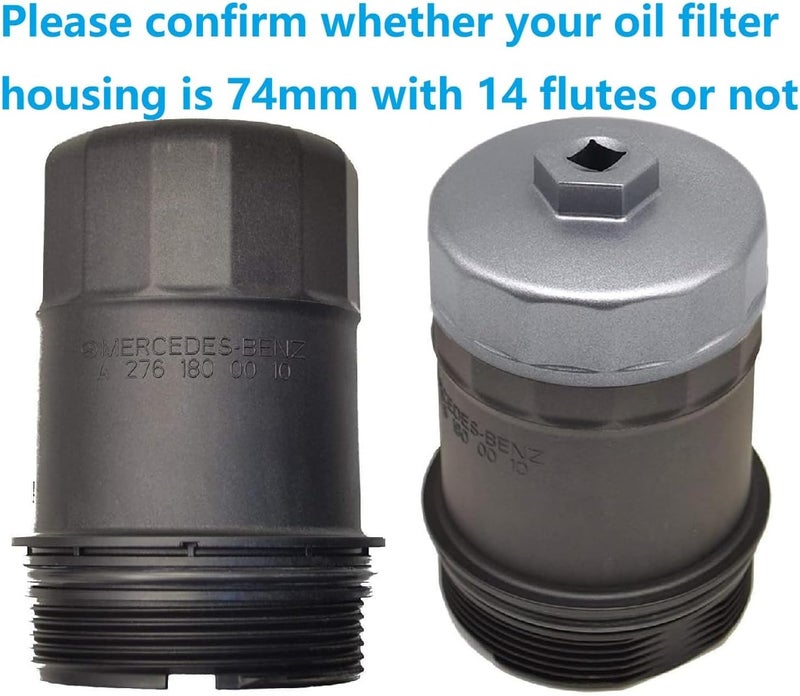 Ibetter Heavy Duty 74mm 14 Flutes Oil Filter Wrench For Volkswagen Mercedes Benz VW Audi Porsche Mazda Sprinter Select Mobil1 Bosch and Mahle - Image 4