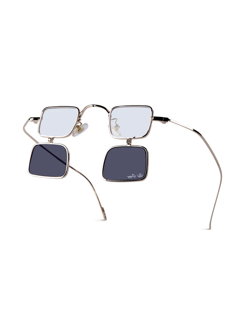 Woggles 100% UV Protected Black Rectangle Sunglasses