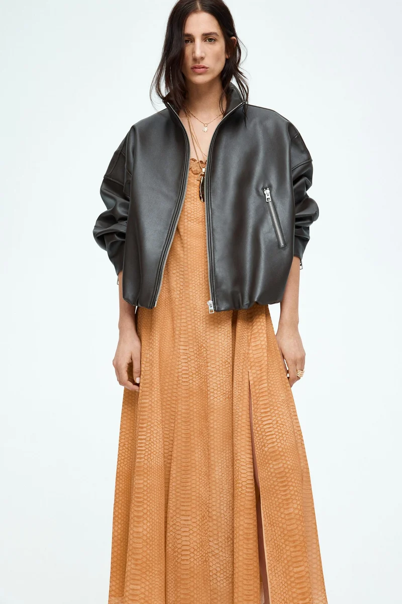 H&M Snakeskin Print Dress