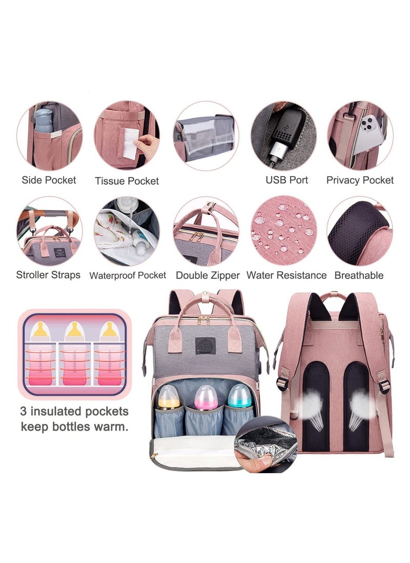 Generic - Water resistant Baby Diaper Bag Travel Backpack with seat and changing station Bag for Boys and Girls Large Capacity Baby Registry Newborn Baby Essential Gifts - Image 1