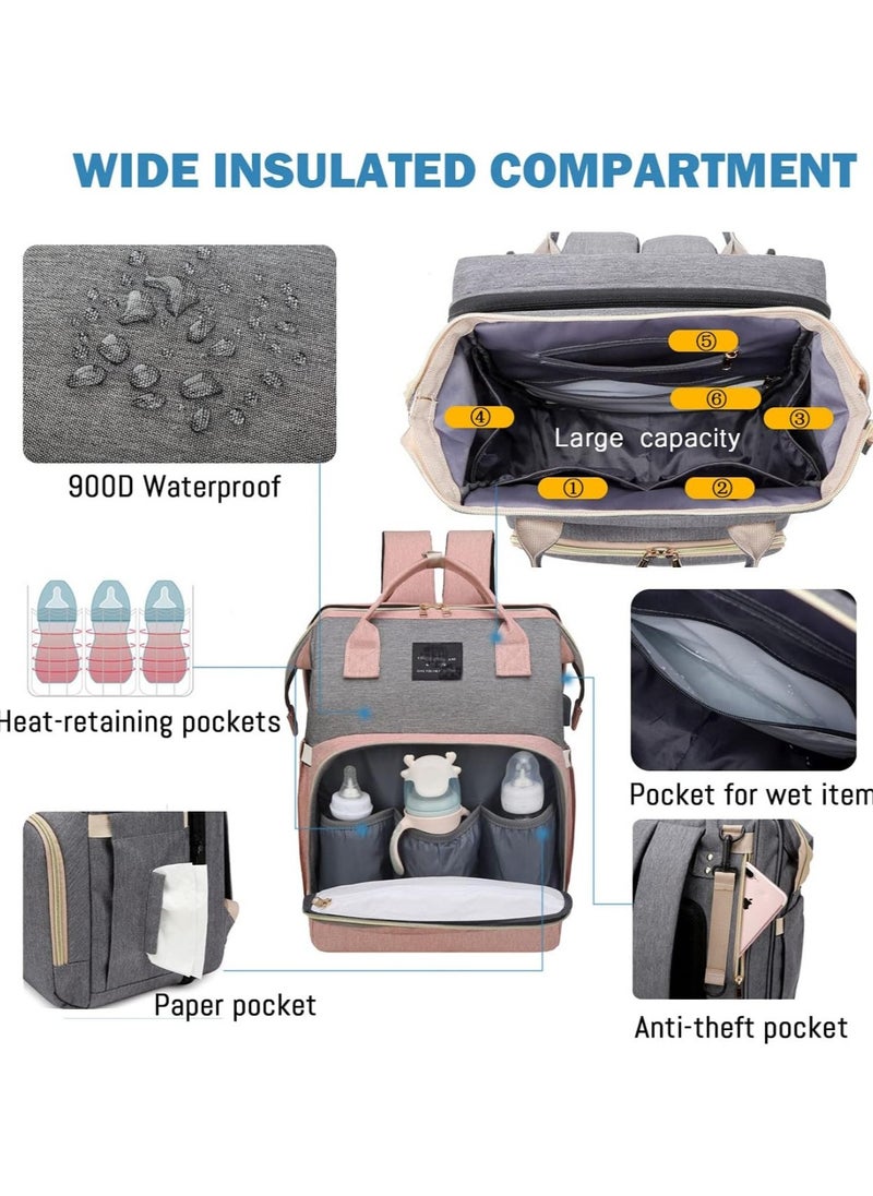 Generic - Water resistant Baby Diaper Bag Travel Backpack with seat and changing station Bag for Boys and Girls Large Capacity Baby Registry Newborn Baby Essential Gifts - Image 1