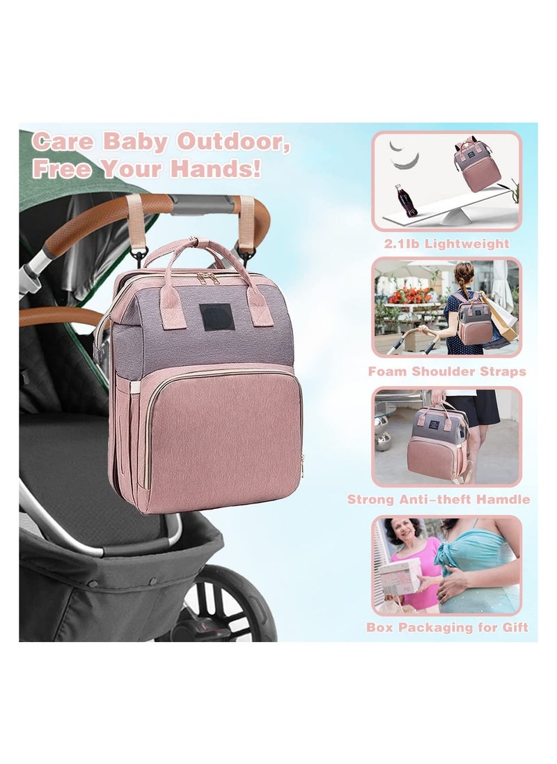 Generic - Water resistant Baby Diaper Bag Travel Backpack with seat and changing station Bag for Boys and Girls Large Capacity Baby Registry Newborn Baby Essential Gifts - Image 1