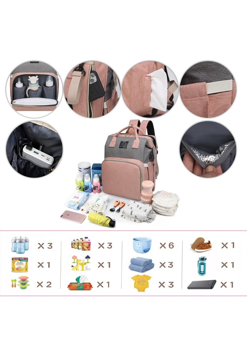 Generic - Water resistant Baby Diaper Bag Travel Backpack with seat and changing station Bag for Boys and Girls Large Capacity Baby Registry Newborn Baby Essential Gifts - Image 1