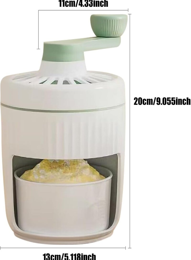 بيوينتي محمولات يدوية لكسارة الجليد الدوارة، محمصة ثلج صغيرة منزلية، آلة صنع الثلج المخروطي، آلة صنع الثلج المخروطي المشغولة باليد من أجل المنزل - Image 2