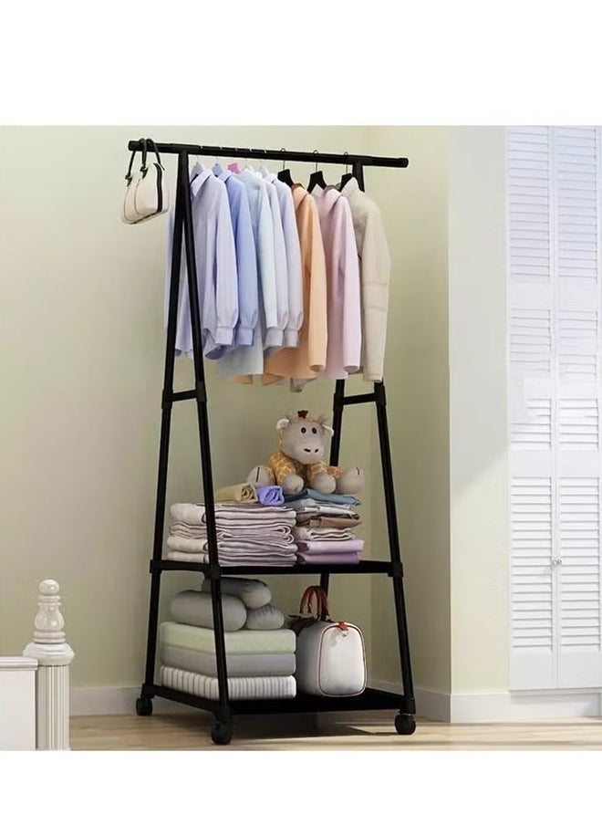 Generic Multi-function Triangle Coat Rack with Removable Design Floor Standing Hanging Clothes Organizer on Wheels Ideal for Bedroom Entryway Living Room Space-Saving Storage Solution for Coats, Hats, Scarves & Bags  - Image 4