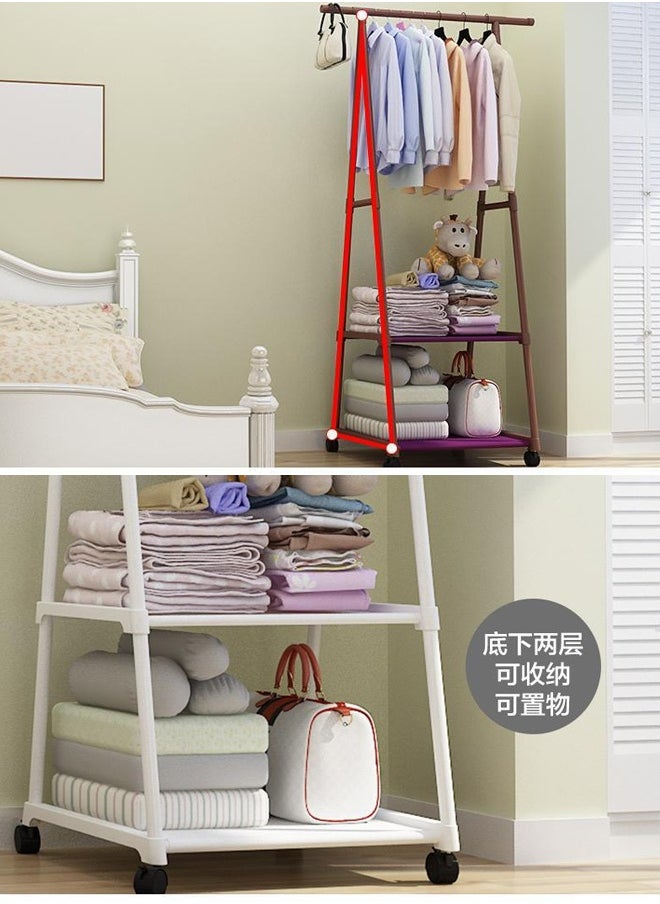 Generic Multi-function Triangle Coat Rack with Removable Design Floor Standing Hanging Clothes Organizer on Wheels Ideal for Bedroom Entryway Living Room Space-Saving Storage Solution for Coats, Hats, Scarves & Bags  - Image 5