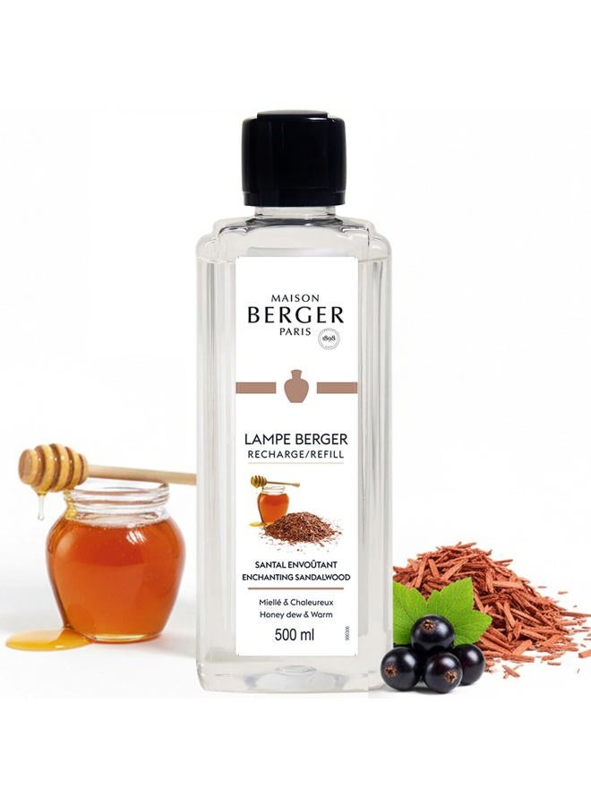 Maison Berger Enchanting Sandalwood Lampe Berger Refill for Home Fragrance Oil Diffuser, 16.9 Fluid Ounces-500 milliliters - Image 1