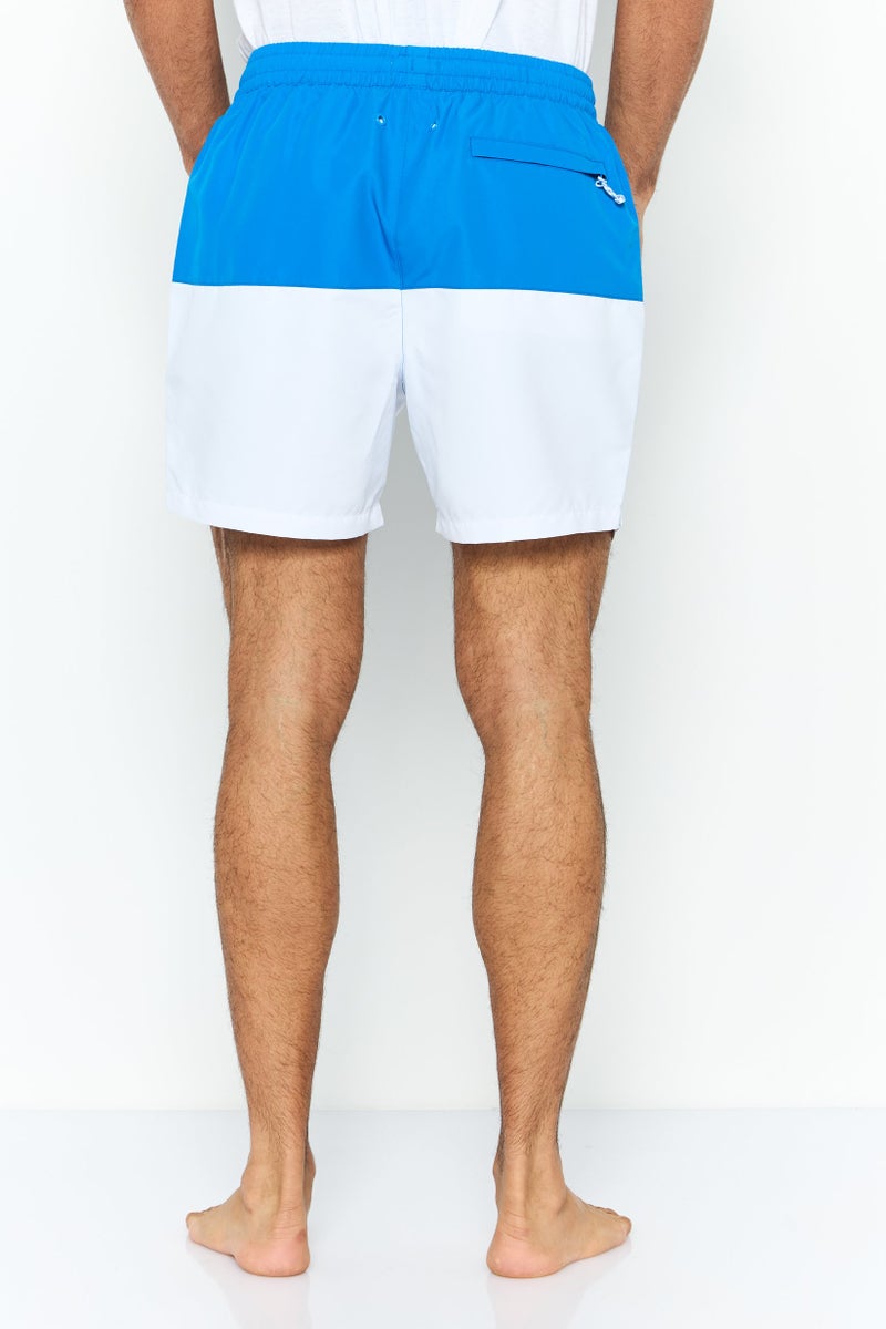 DKNY Men Brand Logo Board Shorts, Blue  - Image 4