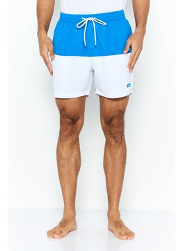 DKNY Men Brand Logo Board Short, Blue  - Image 1