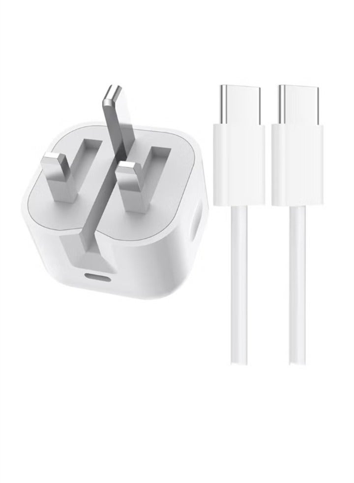 iPhone 16, iPhone15 Pro Max Charger with USB C Port 35W, Comes with 1m iPhone Fast Charging Cable Type C to Type C, Compatible with iPhone 16 / 15 Pro max/15 Pro/15 plus/15, Samsung S24 and All USB C Phones / Tabs  - Image 1
