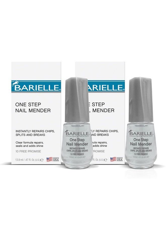 BARIELLE - One Step Nail Mender .47 Oz. (Pack Of 2) Repairs Split Chipped And Damaged Nails - Image 1