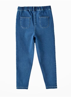 Jelliene Girls' Embroidered Denim Leggings  - Image 2