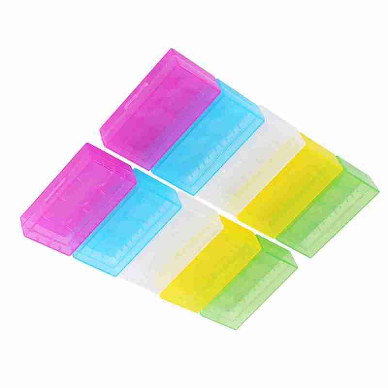 18650 Battery Case 2-Slot Plastic Holder - Organized Storage Box With Limit Slot Combine in Row for Travel Camping Home - Image 1