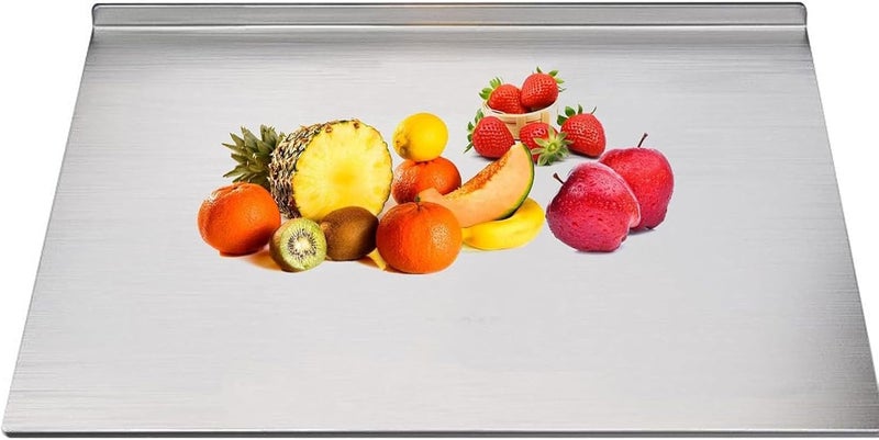 ZEVON Chopping Board for Kitchen | Premium 304 Stainless Steel Cutting Board | Non Slip | Rust Proof | Easy to Use| Round Edge| for Cutting Vegetables, Meat,Fish,Fruits | Size - 42 x 30 cm - Image 5