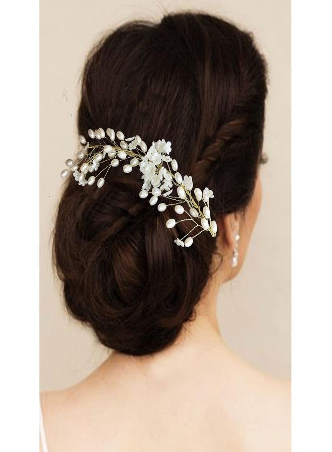Ansh Attractive Artificial Metal White Pearl and Stone Floral Hair Pins/Clips/Juda Pins | Hair Accessories for Women & Girls (Combo Pack of 2494 & 2502) - Image 3