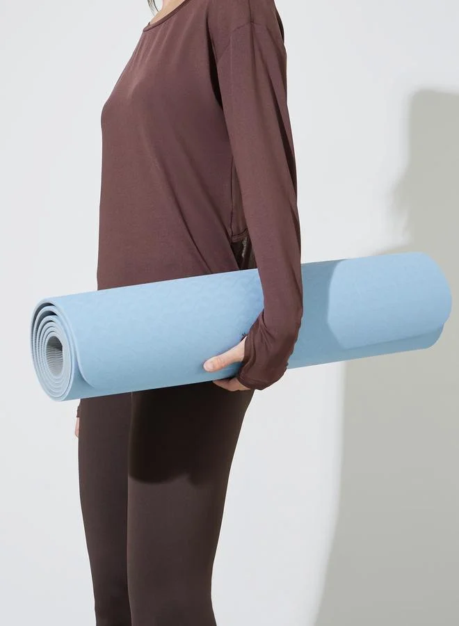 Styli Active Blue 2-Way Usable Textured Yoga Mat 183X61X0.6