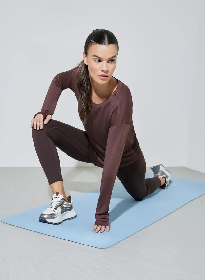 Styli Active Blue 2-Way Usable Textured Yoga Mat 183X61X0.6