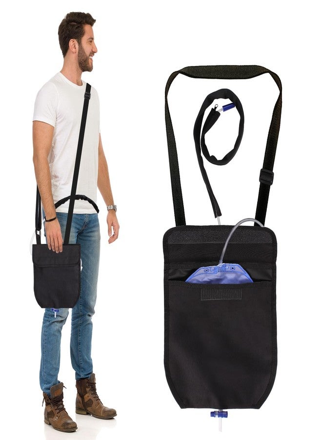 HJKEMI Urine Drainage Bag Holder Adjustable Catheter Bag Cover with Zipper Foley Catheter Tube Cover Waterproof Catheter Bag Holder Easy Acess and Drainage Urinary Drainage Bag Holder Securely and Discreet - Image 1