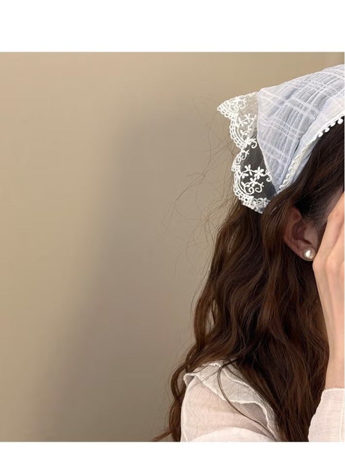 GMORO 3PCS Hair Scarf Bandana Handband for Women Chiffon Head Scarf for Women's Hair, Non Slip Lace Triangle Kerchief Women’s Hair Bands  - Image 4