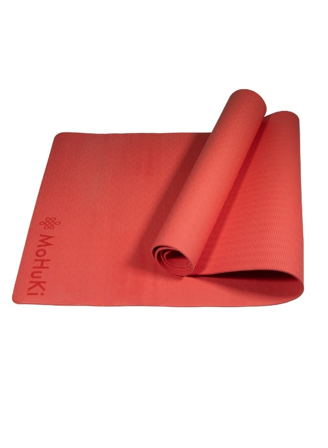 Mohuki Yoga Mat Tpe - 4Mm - Red - Image 1