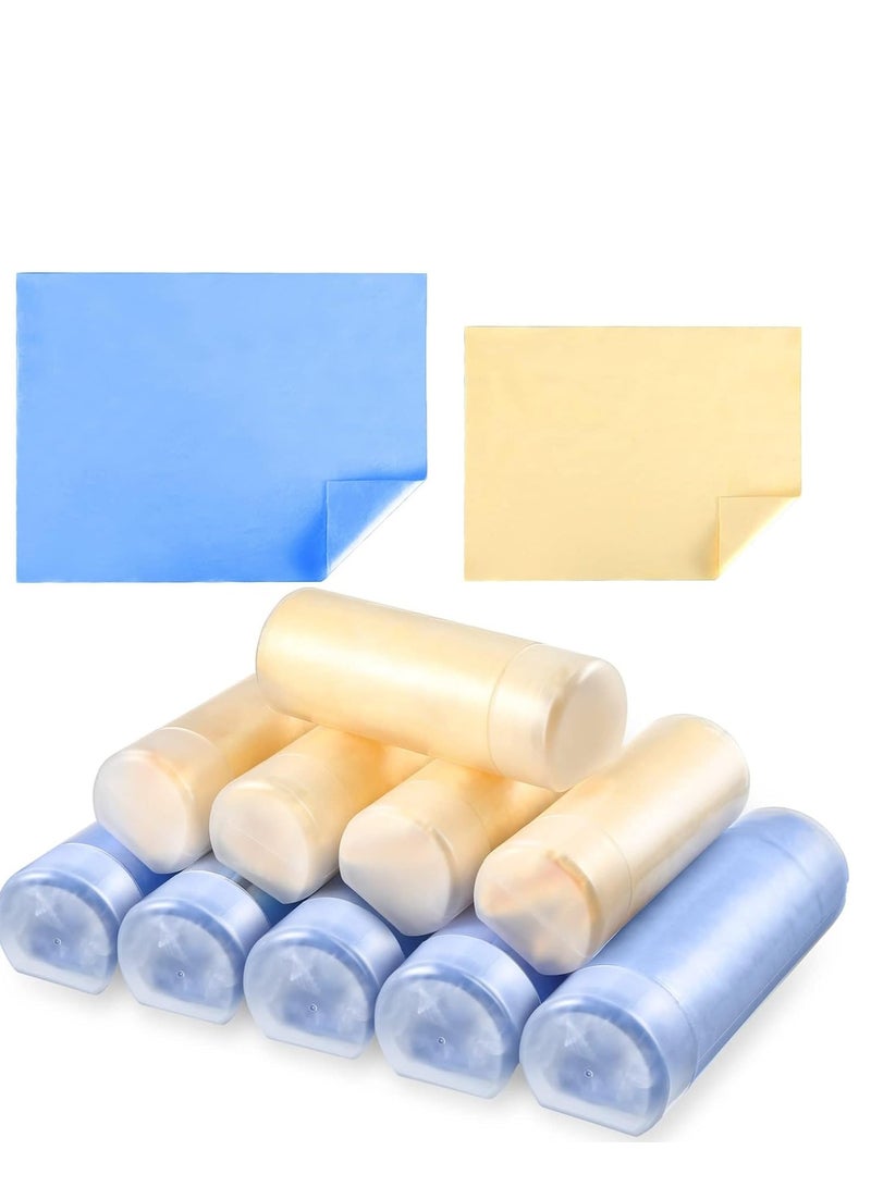 KASTWAVE 10 Pack Towel Chamois Cloth with Storage Case Super Absorbent Car Fast Drying Wash Towels for Car Home Bathroom Kitchen Pet - Image 1