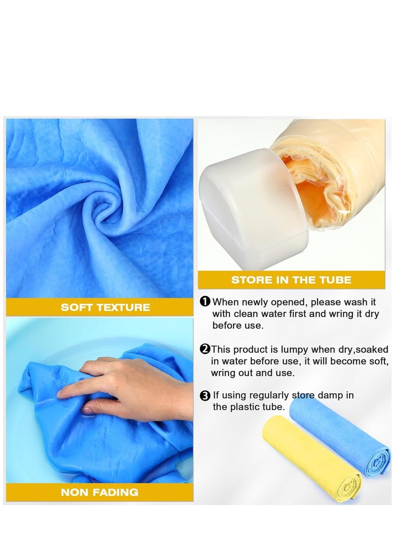 KASTWAVE 10 Pack Towel Chamois Cloth with Storage Case Super Absorbent Car Fast Drying Wash Towels for Car Home Bathroom Kitchen Pet - Image 3