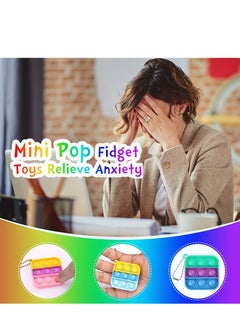 Bebiland 30 Pack Mini Pop Keychain, Pop Fidget Toys  Fidgets for Classroom Prizes Stocking Stuffers for Kids Carnival Birthday Goodie Bag Stuffers  - Image 4