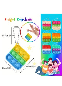 Bebiland 30 Pack Mini Pop Keychain, Pop Fidget Toys  Fidgets for Classroom Prizes Stocking Stuffers for Kids Carnival Birthday Goodie Bag Stuffers  - Image 2