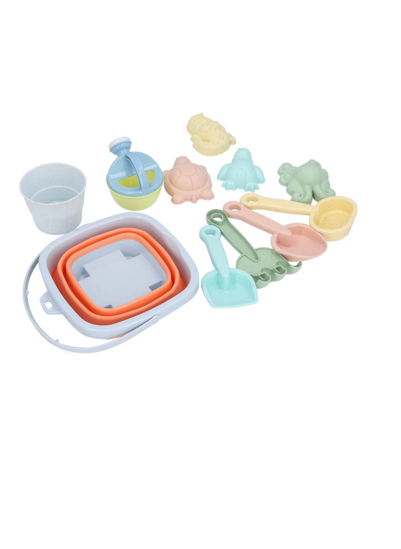 Velaurs Beach Play Set Collapsible Sand Bucket And Shovel Set Is Perfect For Summer Beach Party Activities  - Image 3