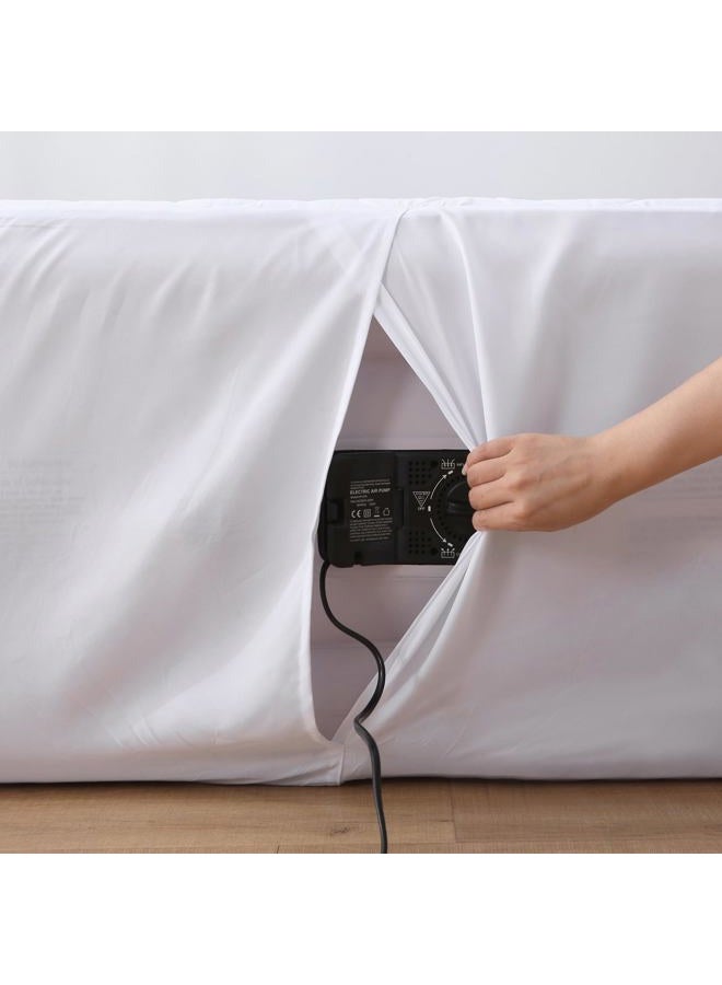 Antranfour Full Mattress Pad for Air Bed with Pump Opening,Waterproof, Breathable & Noiseless Protector, Fits 15-24 Inch Deep Pockets - Image 2