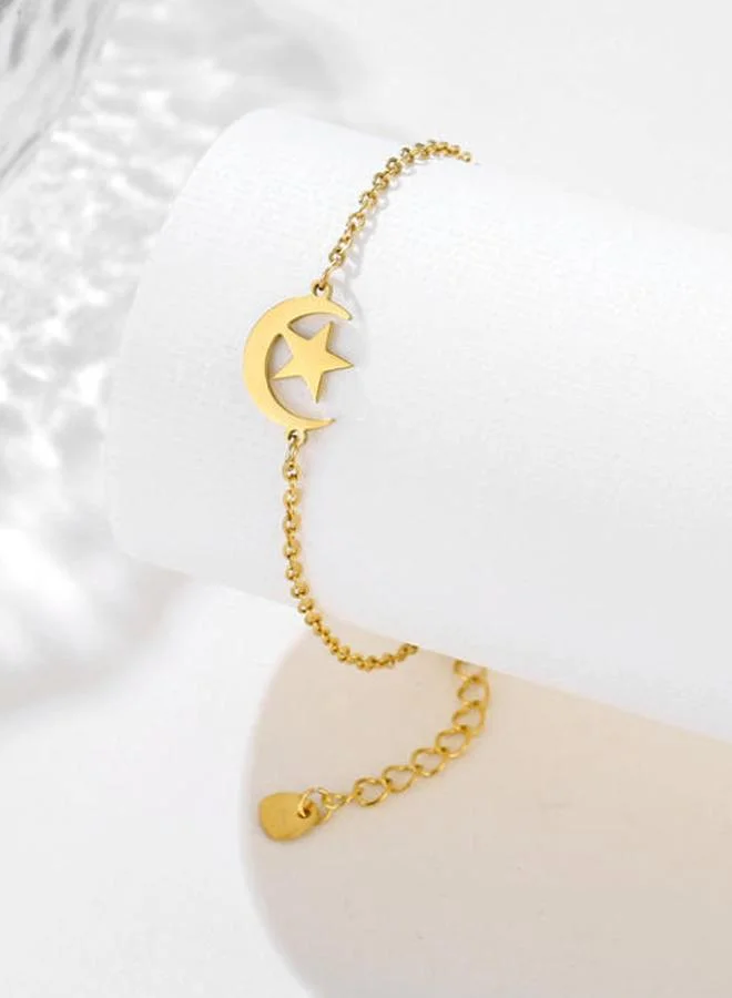 Take Two Gold Crescent Star Bracelet