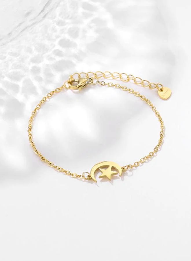 Take Two Gold Crescent Star Bracelet