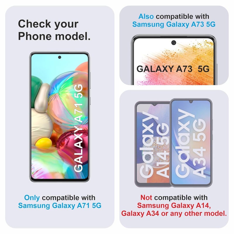 Skyddshield Military-Grade Gorilla Tempered Glass For Samsung Galaxy A73 and Galaxy A71 (6.7 Inch) With Installation Kit | Edge to Edge Coverage | Black - Image 2