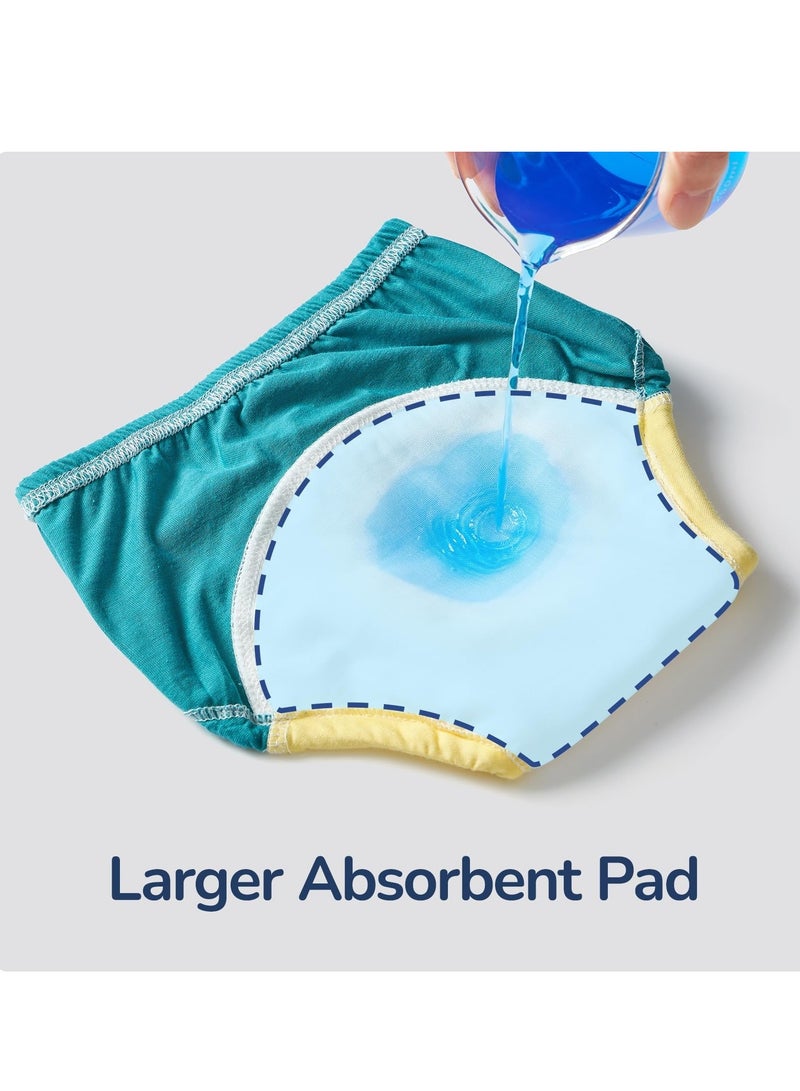 ملابس داخلية ماصة للتدريب على استخدام المرحاض مقاس L للأولاد والبنات، سراويل بول قابلة لإعادة الاستخدام من القطن بنسبة 100% - Image 2