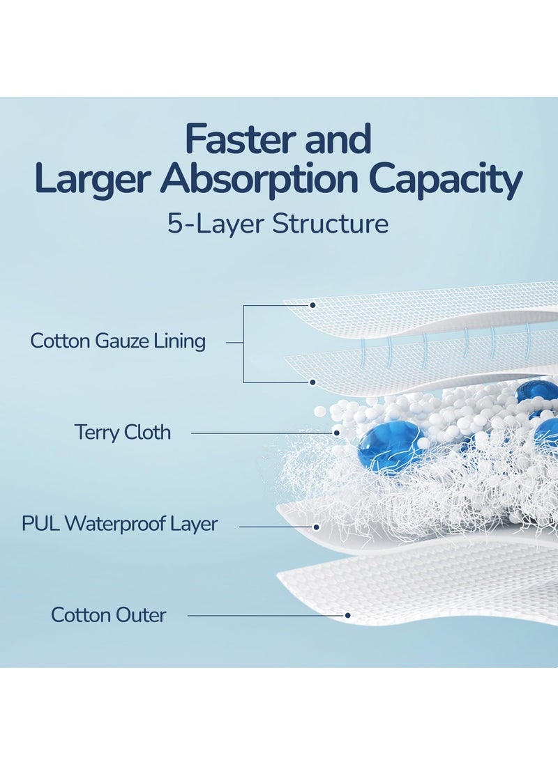 ملابس داخلية ماصة للتدريب على استخدام المرحاض مقاس L للأولاد والبنات، سراويل بول قابلة لإعادة الاستخدام من القطن بنسبة 100% - Image 3