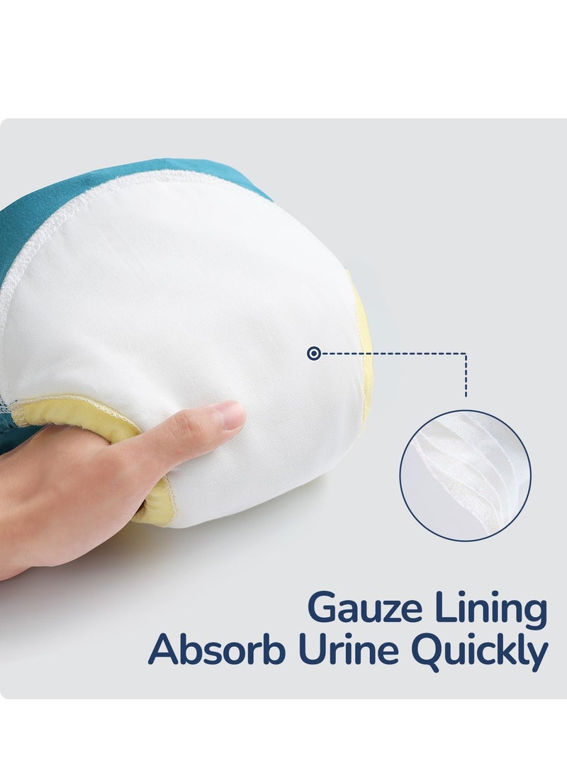 ملابس داخلية ماصة للتدريب على استخدام المرحاض مقاس L للأولاد والبنات، سراويل بول قابلة لإعادة الاستخدام من القطن بنسبة 100% - Image 5