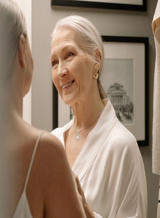 FANCIME October Birthstone Necklace for Women Opal Teardrop Necklace Sterling Silver Infinity Love Birthday Gifts for Mom Women, 16"+2" Inches - Image 4