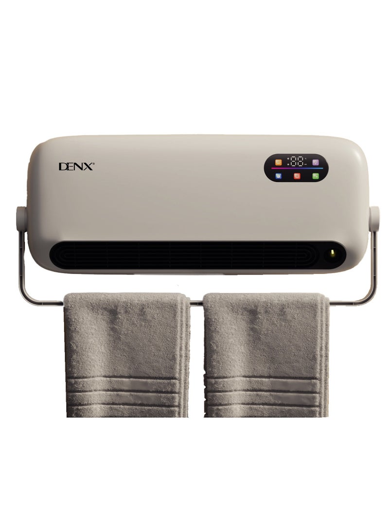 دينكس مدفأة مروحة حرارية مثبتة على الحائط، وحدة تتدفئة 1800واط مع جهاز تحكم عن بعد ومؤقت ذكي، مدفأة حائط صغيرة محمولة للمنزل وغرفة النوم - Image 1