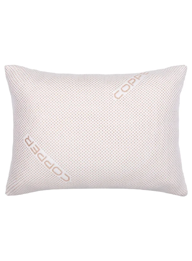 Safdie & Co. Copper Infused Down Alternative Pillow White and Pink 50 x 75 cm 63094.Z.01