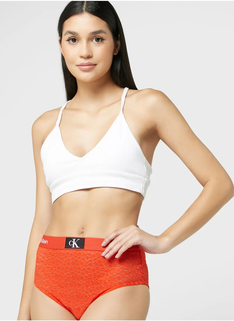 CALVIN KLEIN Printed Logo Band Bikini Bottom