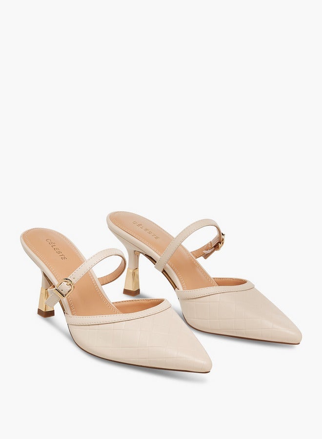 سيليست أحذية نسائية مدببة بنعل سميك وكعب مائل - Image 3