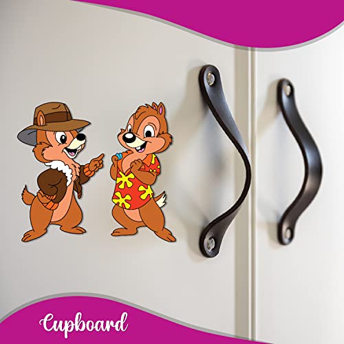 Bhai Please Chip and Dale Wooden Fridge Magnet - Precision Laser Cut Cartoon Fridge Magnet for Kids Gift, Birthday Return Gifts and Home Decor - 3 Inch Size (Strong Magnetic Grip) - Image 2