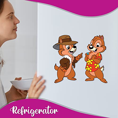 Bhai Please Chip and Dale Wooden Fridge Magnet - Precision Laser Cut Cartoon Fridge Magnet for Kids Gift, Birthday Return Gifts and Home Decor - 3 Inch Size (Strong Magnetic Grip) - Image 4