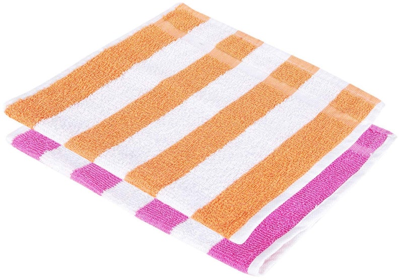 Cotton Colors Cotton Colors Cotton 300 GSM Hand Towel Set (Pack of 10, Striped)_D54  - Image 2