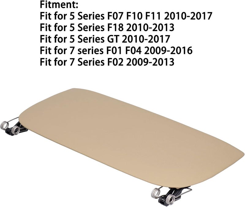klarako Seat Back Panel Trim Cover Artificial Leather Accessory Fit for 5 7 Series F07 F10 F11 F18 F01(Beige) - Image 2