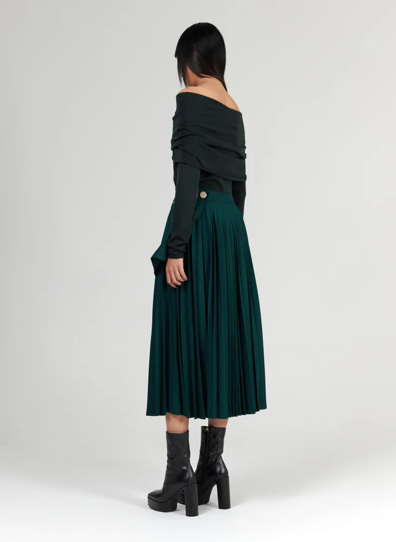 leem Maxi Pleated Skirt