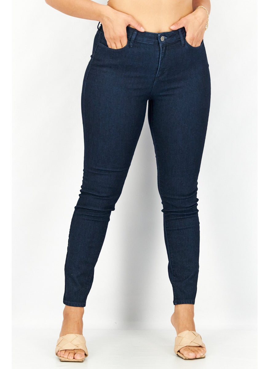 Women Skinny Fit Plain Non-Stretchable Denim Jeans, Navy - pzsku/Z057FE46095462DB8A2DEZ/45/_/1737641570/e59337f4-f5fb-46f6-a577-3f34231ab9b5