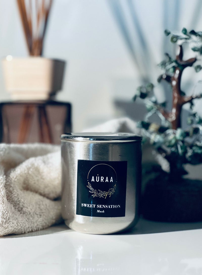 أورا شموع الصويا المعطرة-عطر المريمية والمسك منتج فاخر فريد من نوعه لمنزل أنيق ومثالي - Image 3